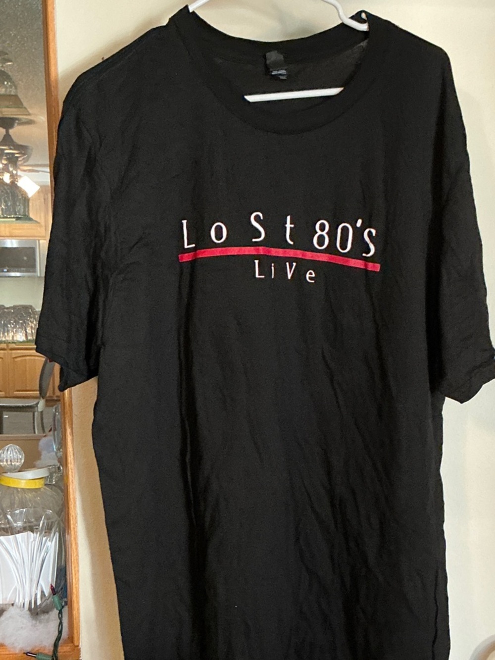 Lost 80's Live Black Graphic Short-Sleeve Tee - Retro Logo